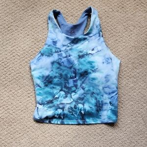 Athleta Girl's Blue, Green and White Tie-Dye Tank Top